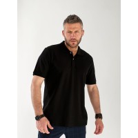 Чоловіча футболка-поло чорного кольору 33233