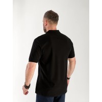 Чоловіча футболка-поло чорного кольору 33233