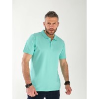 Чоловіча футболка-поло м'ятного кольору 33234