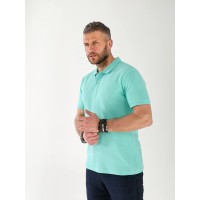 Чоловіча футболка-поло м'ятного кольору 33234