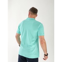 Чоловіча футболка-поло м'ятного кольору 33234