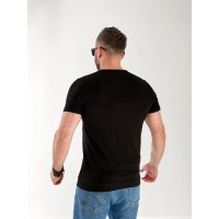 Чоловіча базова футболка чорного кольору 33256