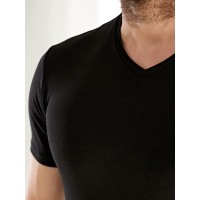 Чоловіча базова футболка чорного кольору 33256