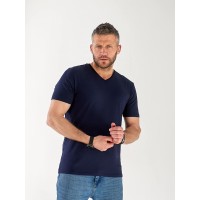 Чоловіча базова футболка синього кольору 33257