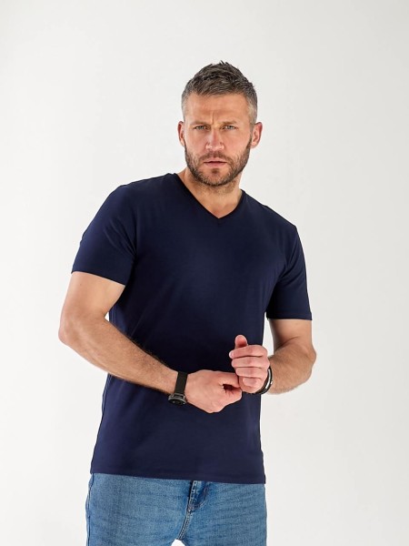 Чоловіча базова футболка синього кольору 33257