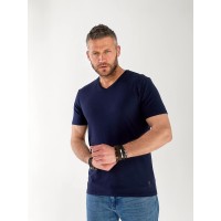 Чоловіча базова футболка синього кольору 33257