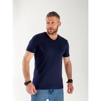 Чоловіча базова футболка синього кольору 33257