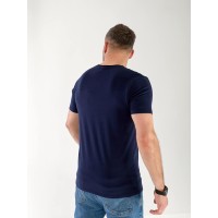 Чоловіча базова футболка синього кольору 33257