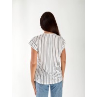 Жіноча футболка зi стразами бiлого кольору 33261