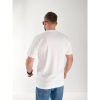 Чоловіча футболка з малюнком білого кольору 33264