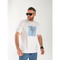 Чоловіча футболка з малюнком білого кольору 33264