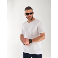 Чоловіча базова футболка бiлого кольору 33291