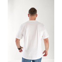 Мужская футболка  с рисунком белого цвета 33304