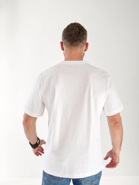 Чоловіча футболка з малюнком бiлого кольору 33304