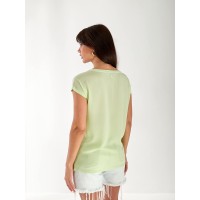 Жіноча футболка з малюнком салатового кольору 33306