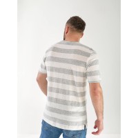 Чоловіча футболка в смужку сірого кольору 33310