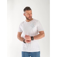 Чоловіча футболка з малюнком бiлого кольору 33312