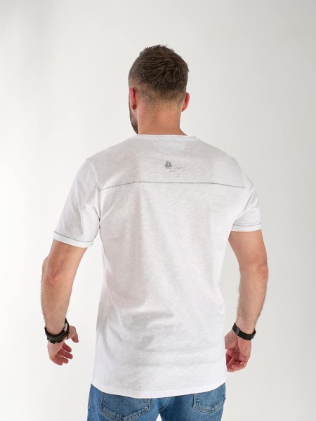 Чоловіча футболка з малюнком бiлого кольору 33312