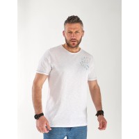 Чоловіча футболка з малюнком бiлого кольору 33312