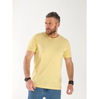 Чоловіча базова футболка жовтого кольору 33313