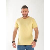 Чоловіча базова футболка жовтого кольору 33313