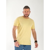 Чоловіча базова футболка жовтого кольору 33313