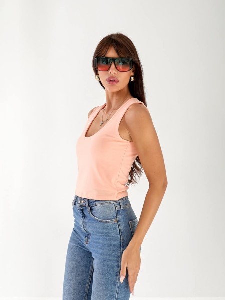 Майка базова жіноча пудрового кольору 33319