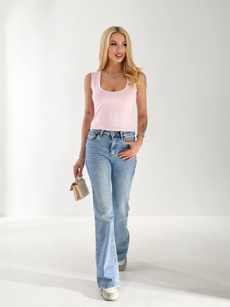 Майка базова жіноча рожевого кольору 33320