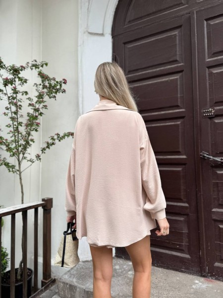 Жіночий літній костюм 3-ка бежевого кольору 33346