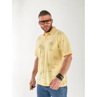 Чоловіча футболка поло з малюнком жовтого кольору 33363