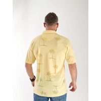 Чоловіча футболка поло з малюнком жовтого кольору 33363