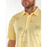 Чоловіча футболка поло з малюнком жовтого кольору 33363