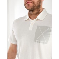 Футболка чоловіча поло білого кольору 33364