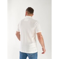 Футболка чоловіча поло білого кольору 33364