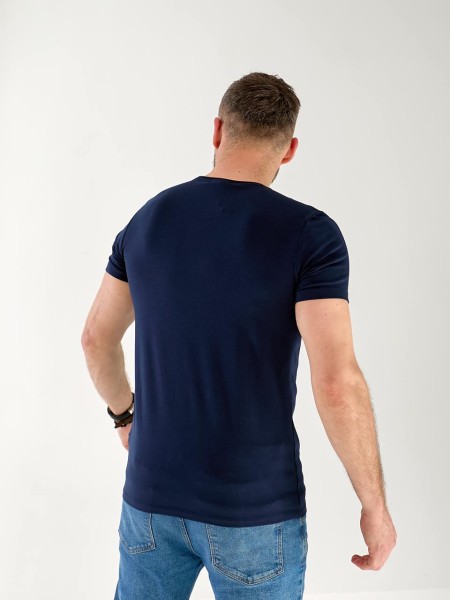 Чоловіча футболка з смужкою світловідбиваючої синього кольору 33365