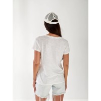 Жіноча футболка з зав'язками білого кольору 33368