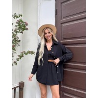 Жіночий літній костюм 3-ка чорного кольору 33376