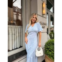 Літня сукня міді блакитного кольору 33377