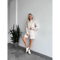 Жіночий лiтнiй костюм бежевого кольору 33394