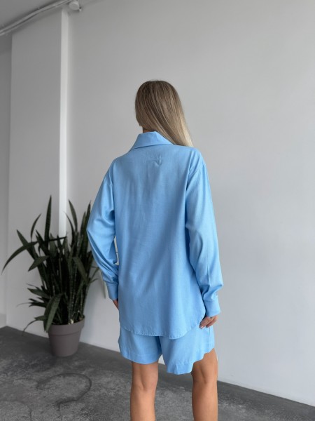 Жіночий лiтнiй костюм блакитного кольору 33395