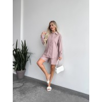 Жіночий лiтнiй костюм кавового кольору 33396
