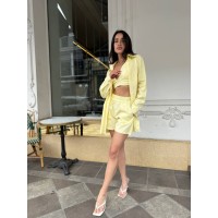 Жіночий літній костюм 3-ка жовтого кольору 33426