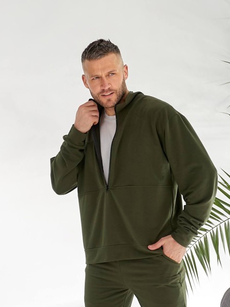 Чоловічий спортивний костюм кольору хакi 33438