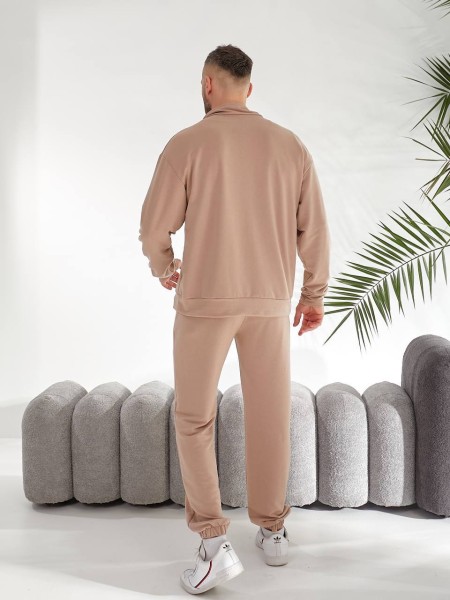 Чоловічий спортивний костюм кавового кольору 33439