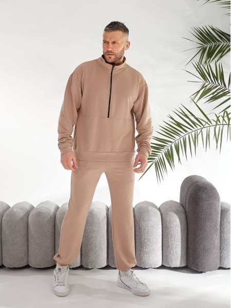 Чоловічий спортивний костюм кавового кольору 33439