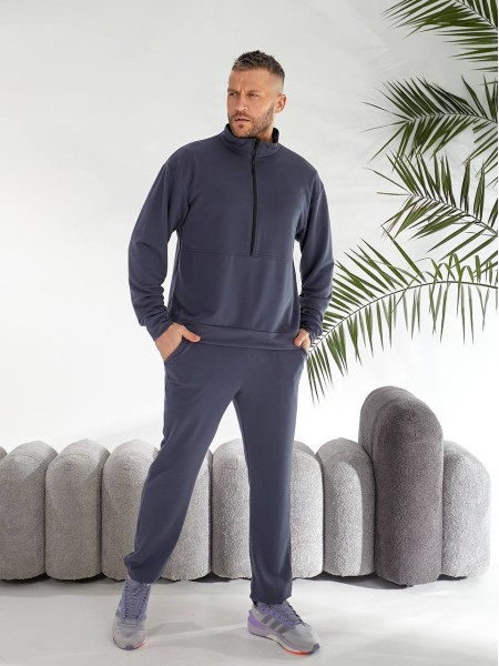 Чоловічий спортивний костюм графiтового кольору 33441