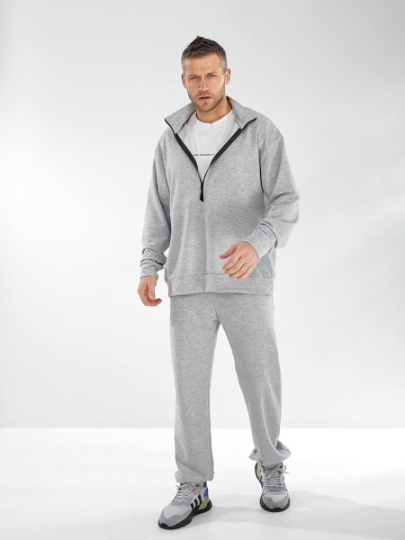Чоловічий спортивний костюм сiрого кольору 33442
