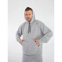 Чоловічий спортивний костюм з капюшоном сiрого кольору 33443