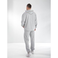 Чоловічий спортивний костюм з капюшоном сiрого кольору 33443