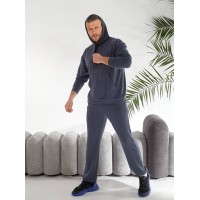 Чоловічий спортивний костюм з капюшоном графiтового кольору 33444